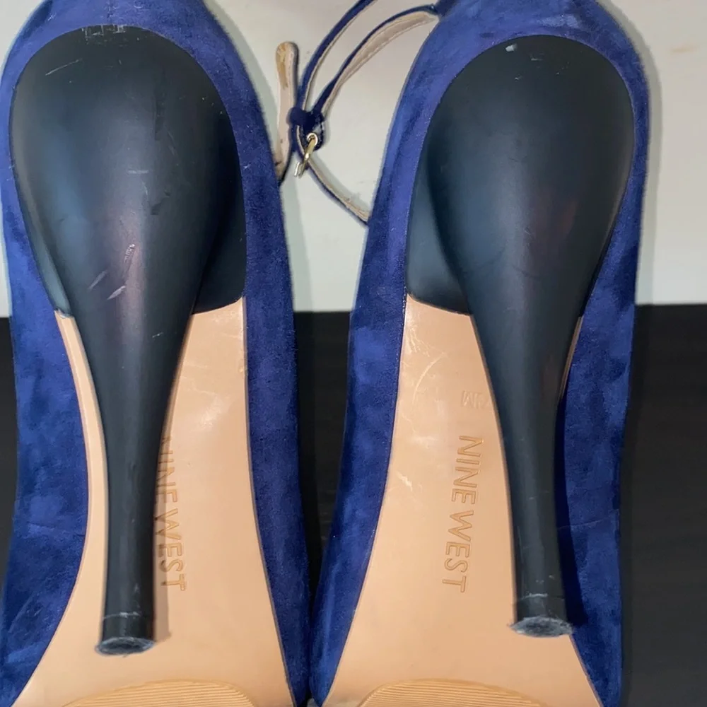 Nine West Women’s Heels Navy Blue Size 7.5 M - Picture 7 of 7